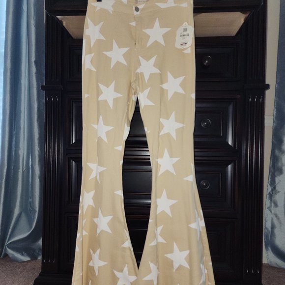 SOLD ! Altar'd State star printed bellbottom flared pants - Picture 1 of 4